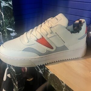 Scotch & Soda Men's White and Red Sneakers